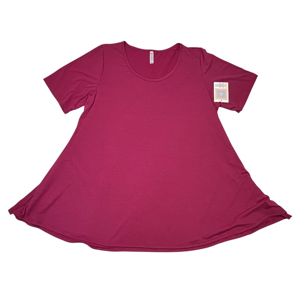LuLaRoe Womens Top Size 3XL Perfect‎ T Magenta Pink Tunic Short Sleeve NWT USA